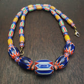 Colorful Vintage Chevron Venetian Style Chevron Beads Necklace BNC-4